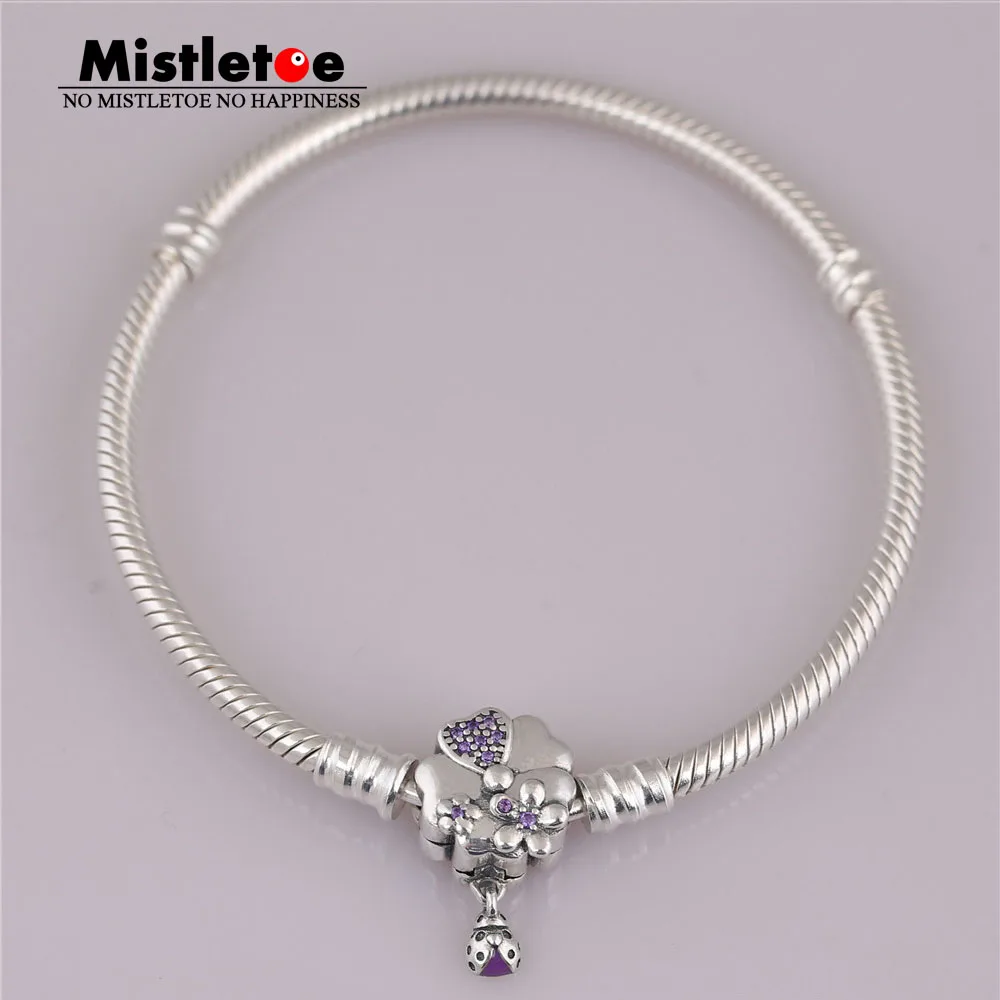 Подлинный Браслет из стерлингового серебра 925 пробы, прозрачный браслет cz, Женская цепочка в виде змеи, европейские ювелирные изделия