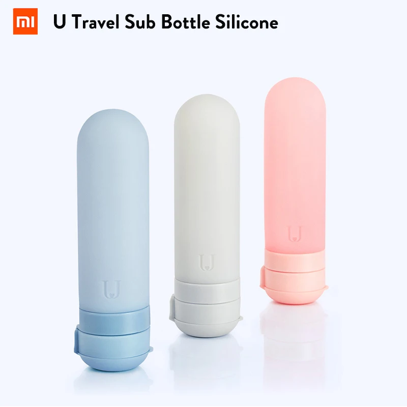 

3Pcs Xiaomi U Travel Sub Bottle Silicone Portable Travel Bottle Food Grade safety silicone travel wash bottle For Family Travel