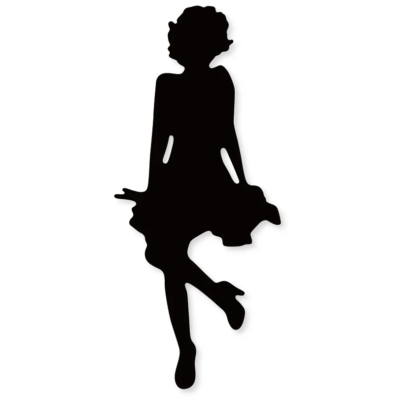 

Swovo Marilyn Monroe Girl Metal Cutting Dies Stencils DIY for Scrapbooking Paper Card Craft Etched Embossing die cuts 2019 New