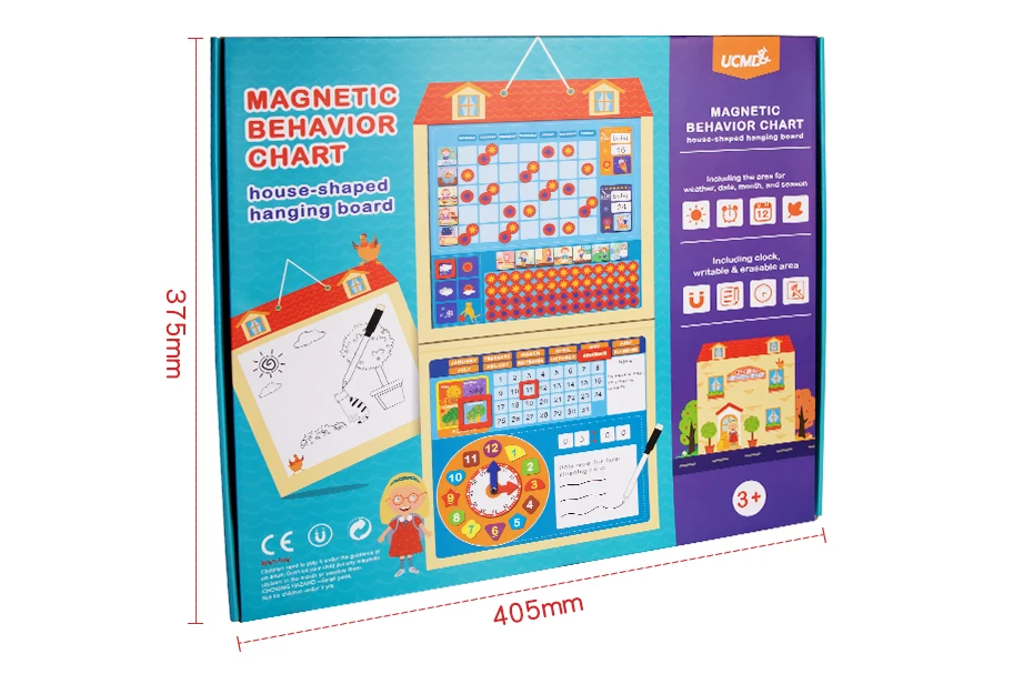 Magnetic Behavior Reward Responsibility Activity Target Chart Calendar Schedules Growth Time Record Board for Children Decor_33