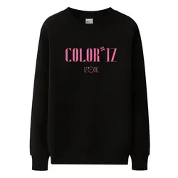 Kpop izone новый альбом coloriz же печати О образным вырезом тонкий свитер демисезонный унисекс 2 стиль Свободный пуловер