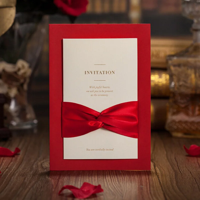 aliexpress com buy 100pcs red laser cut wedding invitation card