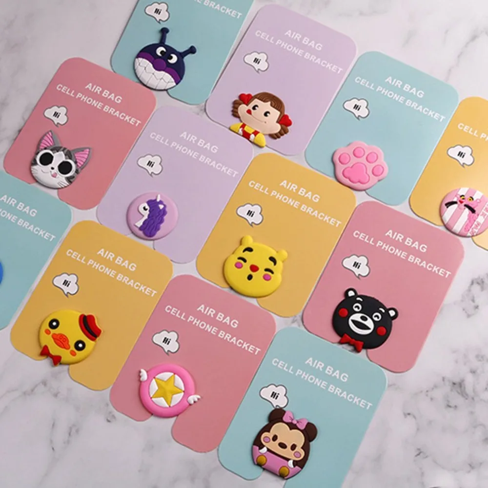 Retractable Mobile Phone Bracket Air Bag Extensible Ring Buckle Accessories Cartoon New Mobile Phone Support Ring For iphone