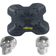 3 шт./лот 3D Череп Форма для льда чайник силиконовая форма для шоколада в виде тортов и конфет форма для льда вечернее крутое виски вино инструменты для мороженого