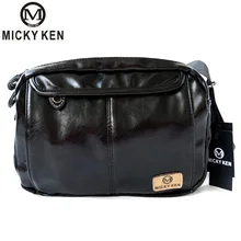 Micky Ken брендовая модная мужская сумка через плечо яркая лакированная кожа ПУ мужская сумка Yoshida сумка 3089 двойная молния мужская сумка