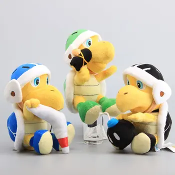 

3 Styles Super Mario Bomb Boomerang Koopa Troopa Bomb & Hammer Turtle Plush Dolls Kids Toy 8" 20 CM