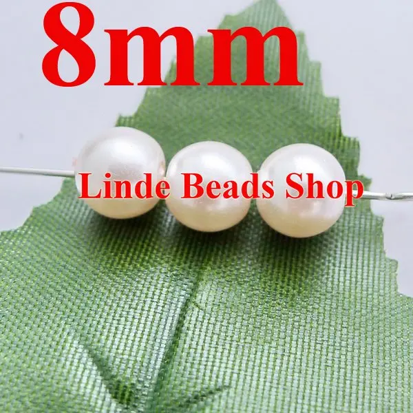

500pcs/lot 8mm glass pearl beads christmas ornament loose round beads for jewelry, decoration, light pink colour GP08041