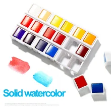 Улучшенный 24/30/36/40/48 Цвета Портативный путешествия водонепроницаемого материала; Водонепроницаемая Цвет набор красок с водой Цвет кисть для рисования товары для рукоделия
