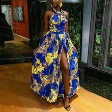 Fadzeco New african dresses for women Clothes Patterns Ankara Dashiki Outfits African Print Jumpsuit Hem Maxi Dress Front Slit Fadzeco New african dresses for women Clothes Patterns Ankara Dashiki Outfits African Print Jumpsuit Hem Maxi Dress Front Slit