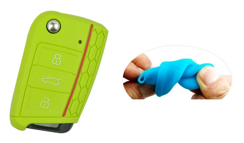 Car Accessories Key Case Key Bag Key Cover For Volkswagen VW Golf 7 mk7 Skoda Octavia A7 Silicone Key Portect Case car-styling
