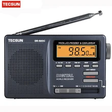Tecsun DR-920C fm-радио МВт SW 12 Группа цифровой будильник приемник и Подсветка портативное FM-радио Регистраторы серый Y4139H