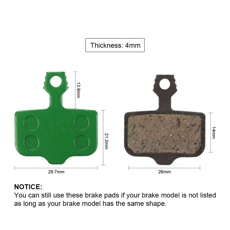 4 пары горный велосипед керамики диск Тормозные колодки для Avid Elixir/R/CR/CR-MAG/E1/3/5/7/9 Sram X0 XX DB1/3/5 MTB велосипедная тормозная колодка