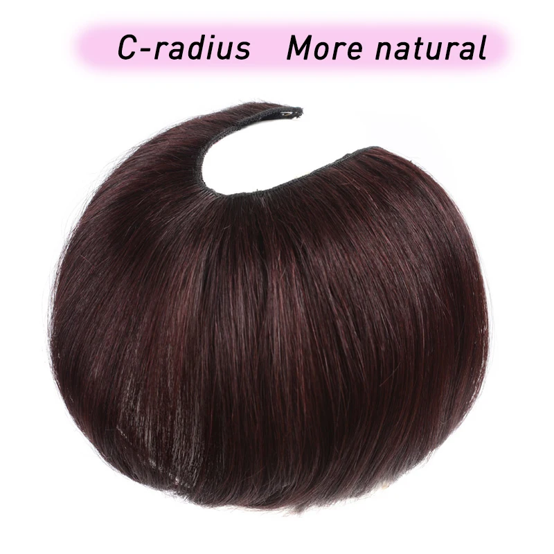 U часть наращивание волос парик прямые волосы синтетический материал волос ручной работы натуральные черные верхние волосы