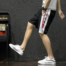 Модные хлопковые шорты мужские с карманами летние прямые шорты хип-хоп до колена Короткие Hombre