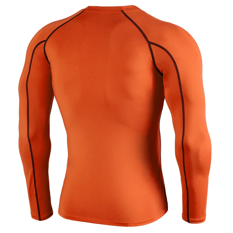 LEICHR Mens Long Sleeve Compression Shirts Lightweight Athletic Running Tops Base-Layer Cool Dry Workout Shirt for Men