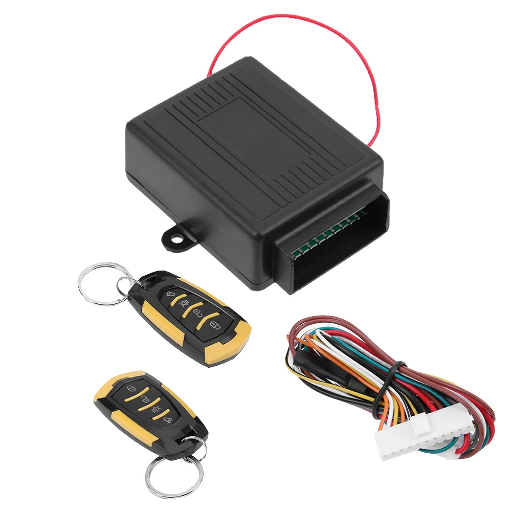 

Universal auto keyless entry Kit car security systems 12V remote trunk release & power window output