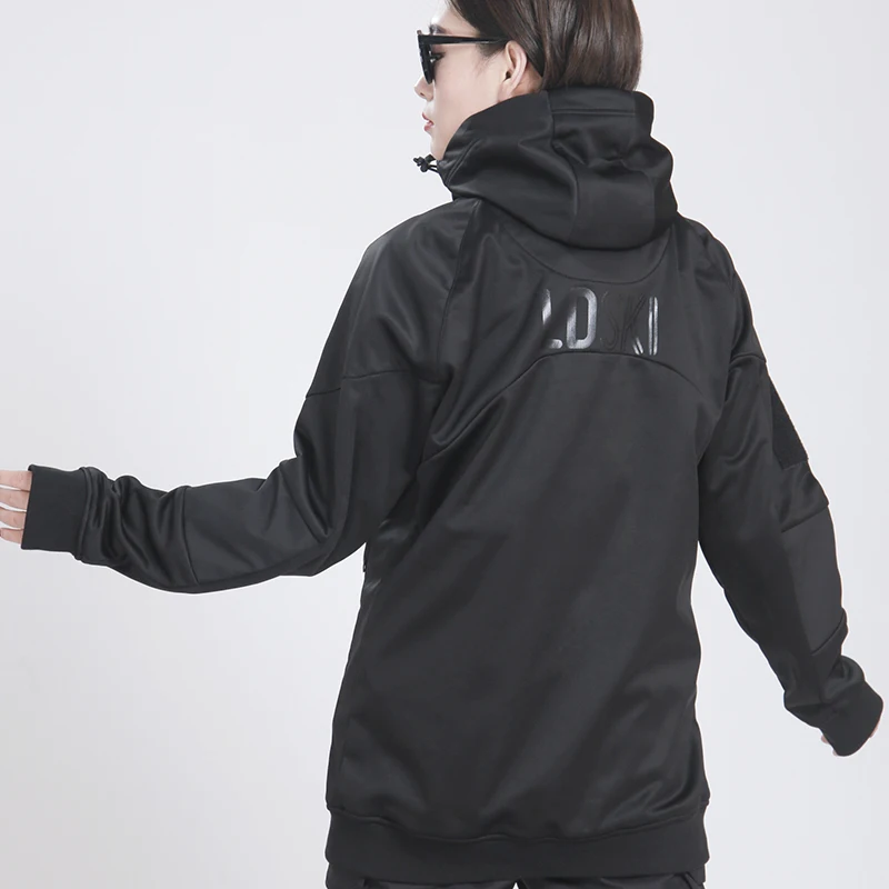 LD SKI HOODIES WATERPROOF AND WINDPROOF STRAIGHT DIAGONAL ZIPPER