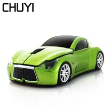 CHUYI 2,4 ГГц Беспроводная мышь Infiniti Спортивная Автомобильная форма мыши 1600 dpi оптическая компьютерная игровая мышь с usb-приемником для ПК ноутбука