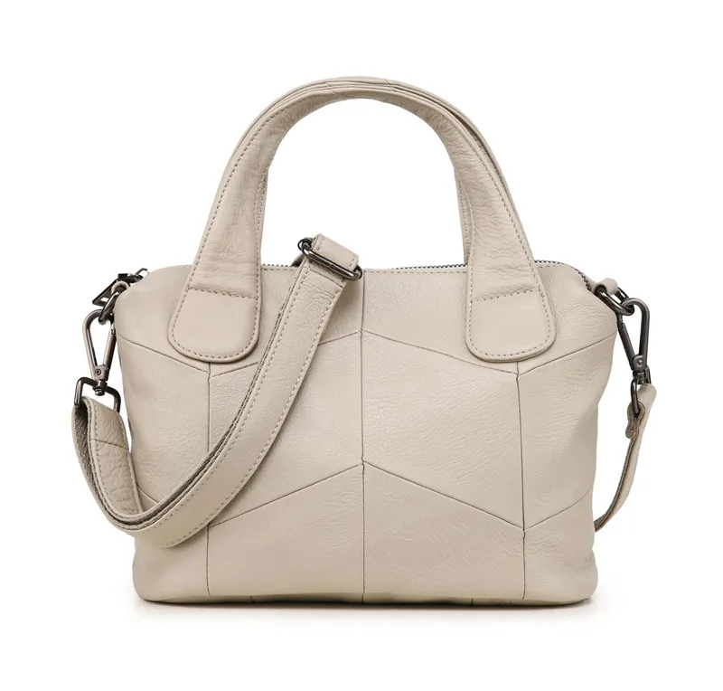 MJ Women Genuine Leather Bag Female Real Cow Leather Handbag Small Tote Bags Ladies Shoulder Handbag Messenger Bag for Women (1)