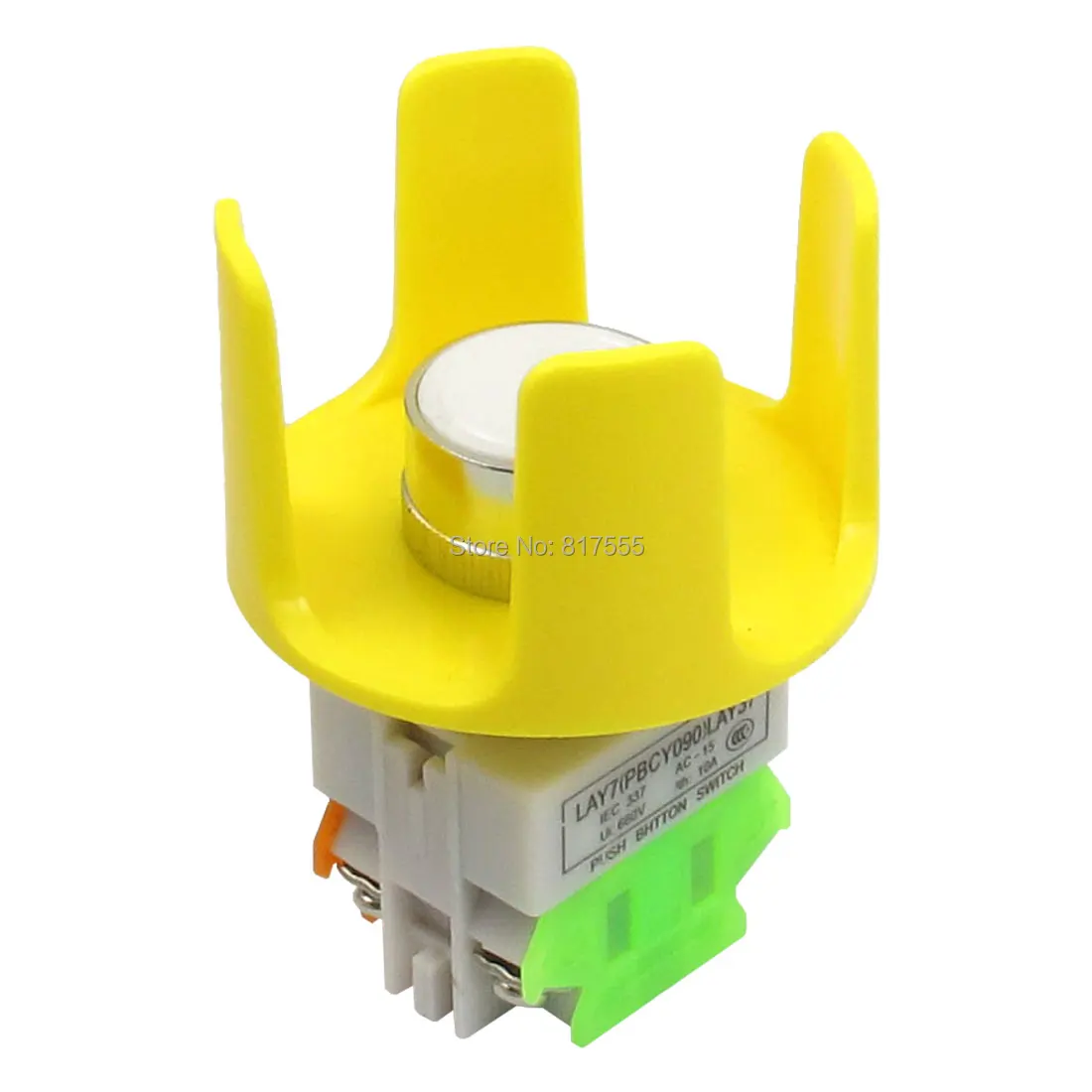 

4 Screw Terminals Momentary Contact 1 NO 1 NC White Push Button Switch