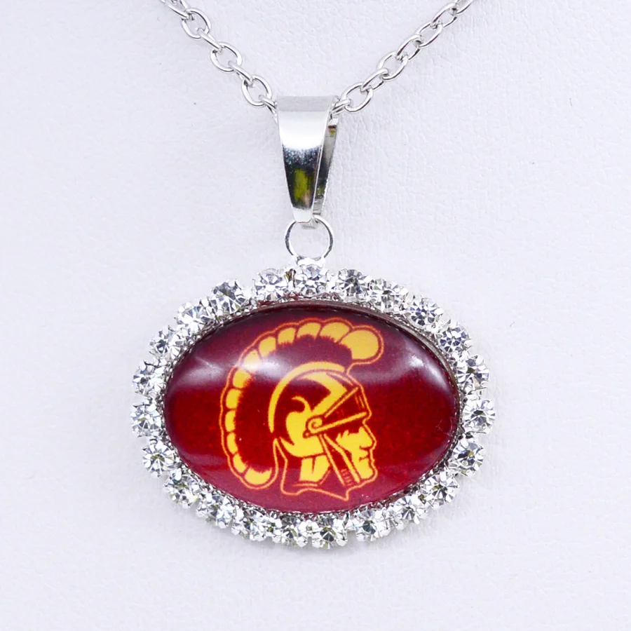 Necklace NCAA Usc Trojans Charm Pendant University Football Jewelry for