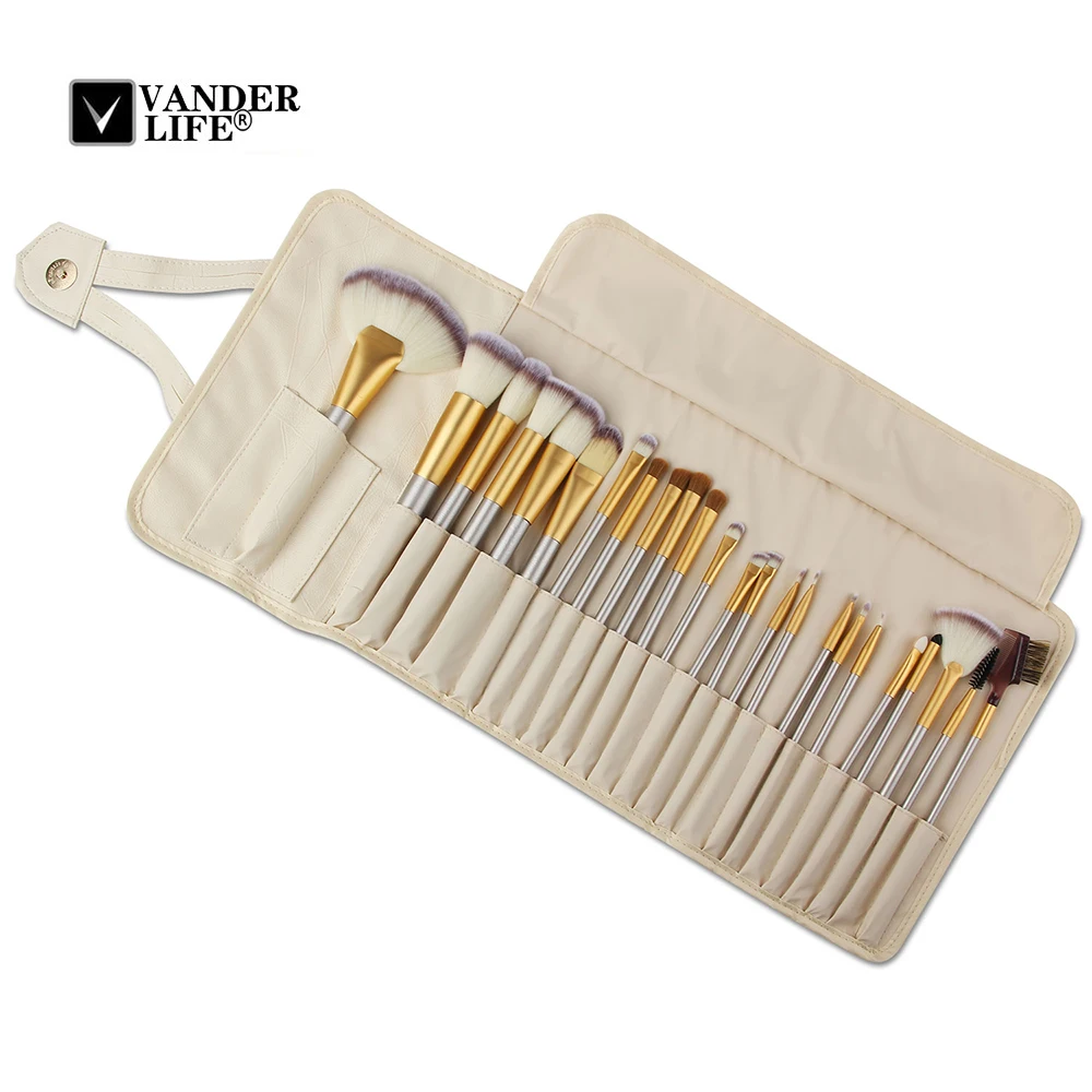 24 Pcs Make Up Set Soft Synthetic Professional Cosmetic Makeup Foundation Powder Blush Eyeliner Brushes Tools Kit with Bag (2)