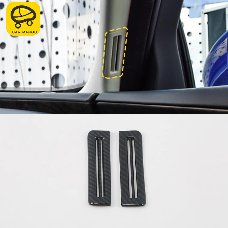 

CARMANGO For Jaguar XE 2018 Auto Car-styling Front vent frame A-column trim vent frame Stickers Covers Interior Accessories