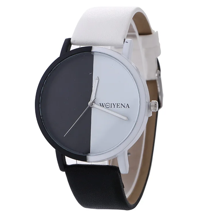 Часы с браслетом в индивидуальном стиле, черно-белые часы с ремешком, быстрорастущий щит, часы, продаваемые как горячие торты