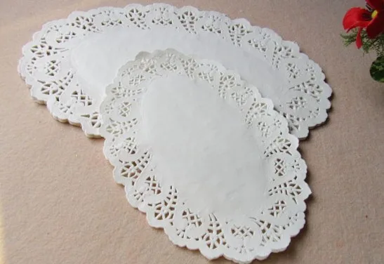 oval white doilies