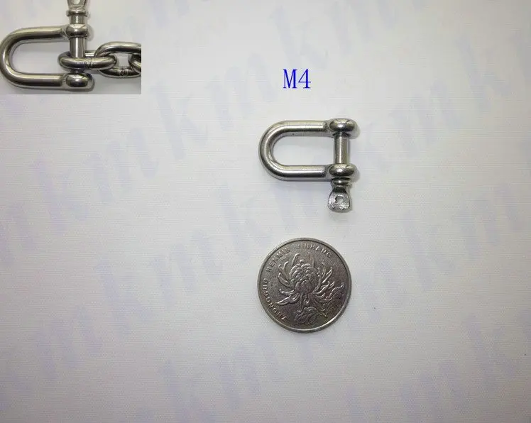 

100PCS/Lot Stainless Steel AISI316 M4 Mini Type D and Dee Anchor Shackle (Guaranteed AISI316 Material and Marine Hardware Usage)