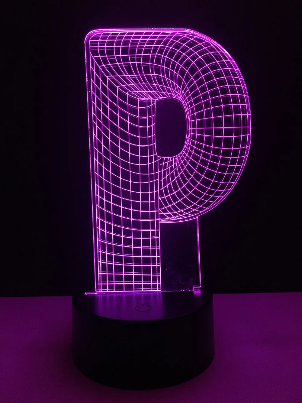 Креативное 3D освещение Алфавит буквы P многоцветный меняющийся стол светодиодный ночник USB лампа для украшения дома детский подарок