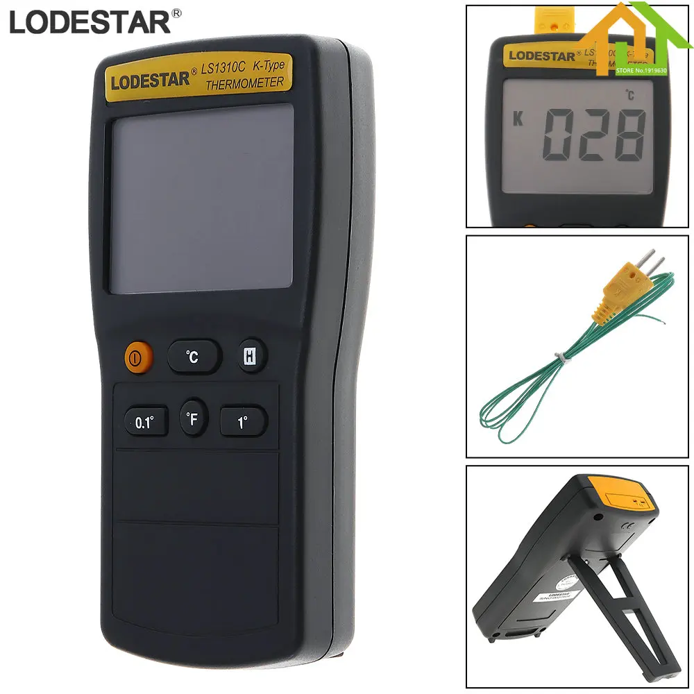 

LS1310C ABS Portable Hand-held LCD Display Digital Thermometer with K-type Thermocouple