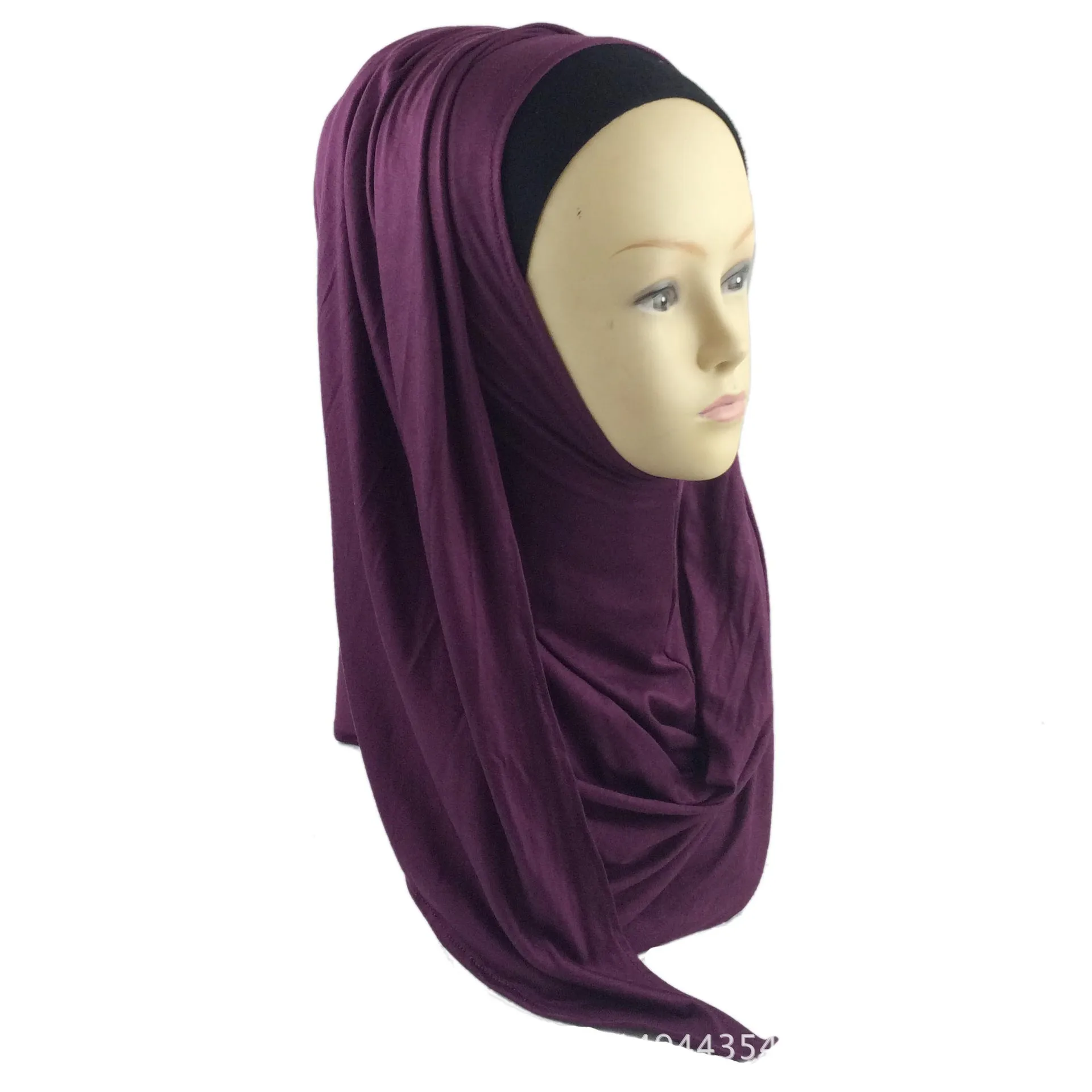 

SALE Muslim Solid Jersey COTTON Headgear Convenient SCARF HIJAB 180*70cm islamic shawl-one round design