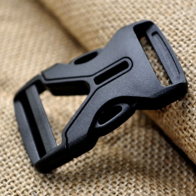 1" 1.5" Black Quick Side Release Plastic Buckles For 25/38mm bing