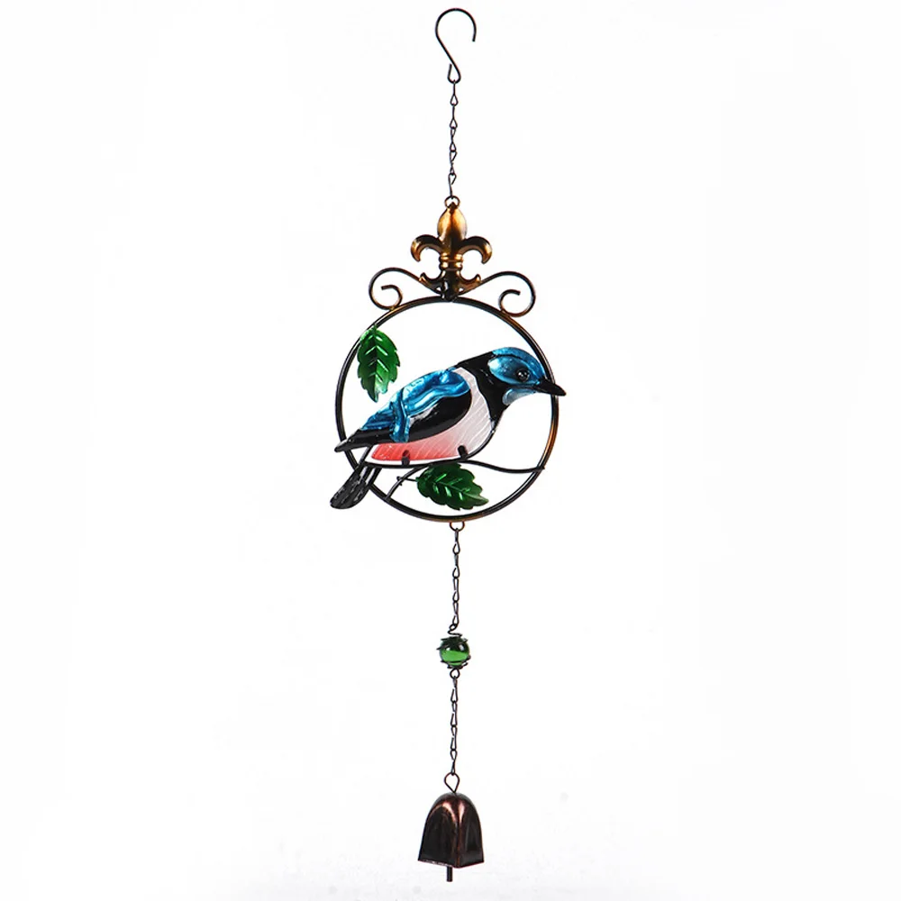 

Bird Garden Outdoor Hanging Wind Chime Ornament Creative Art Decoration Accessory Ladybug Butterfly Little Bird