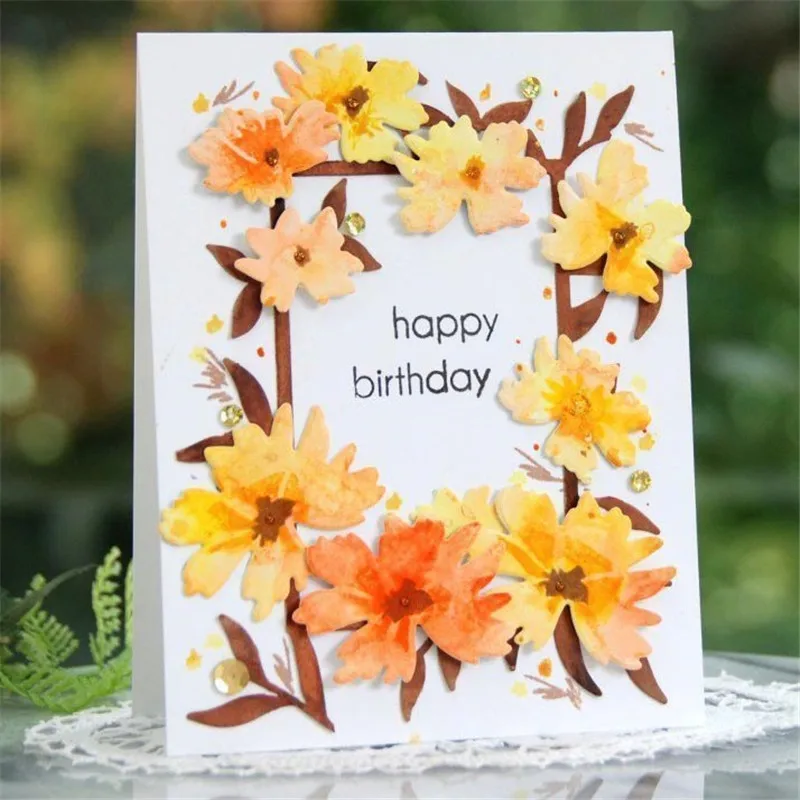 

Naifumodo 1 Pcs/lot Metal Cutting Dies Scrapbooking for Card Making DIY Embossing Cuts New Craft Die Leaf Cover