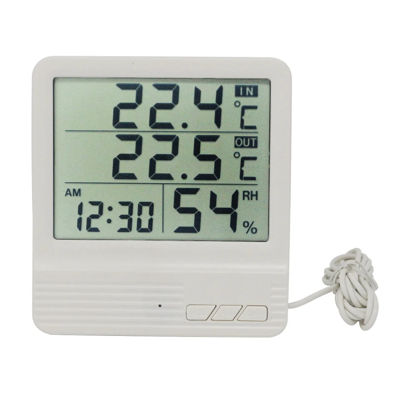 Цифровой термометр гигрометр Метеостанция Крытый открытый электронный Температура измеритель влажности мониторы часы
