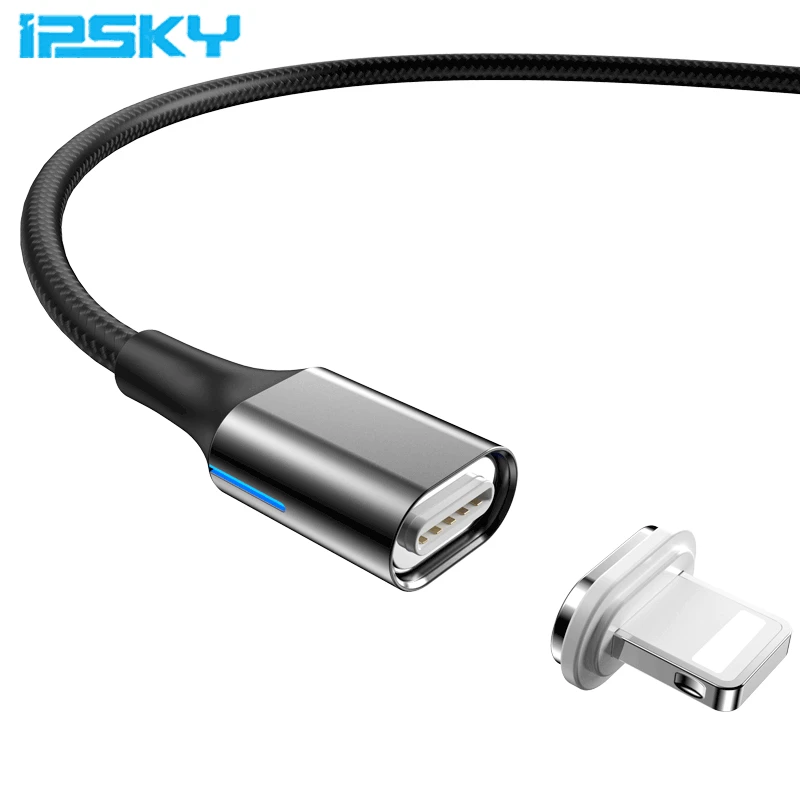 

IPSKY For Iphone Lightning USB Cable Magnetic Charging Cables Fast Charger Magnet Data Powerline Wire Cords For Iphone X 8 7 6 5