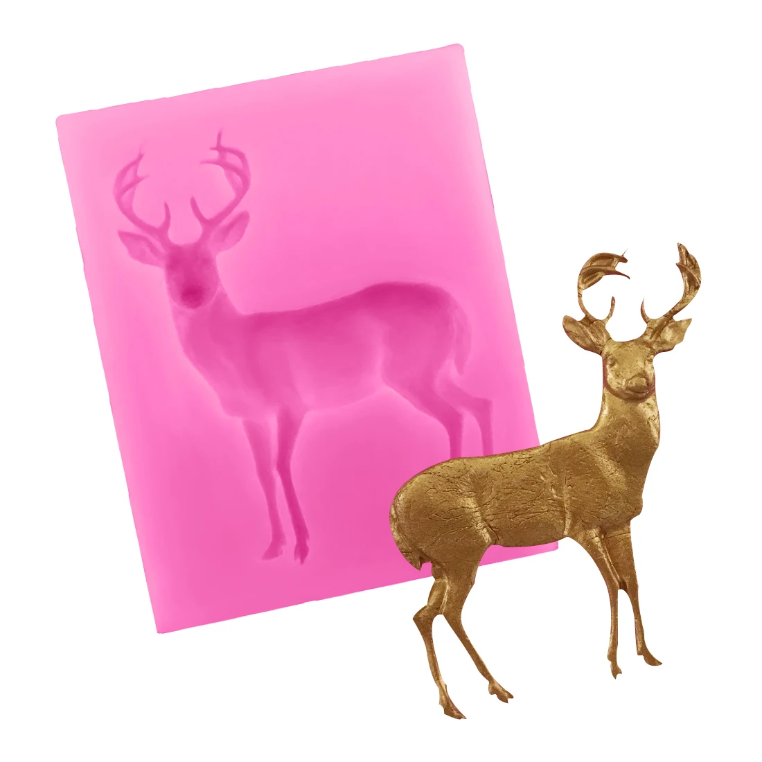 

Silicone Deer Shape Mold Cake Decorating Tools 1PC Chocolate Soap Stencils Fondant Cake Baking Kitchen Candy Bakeware Cooking