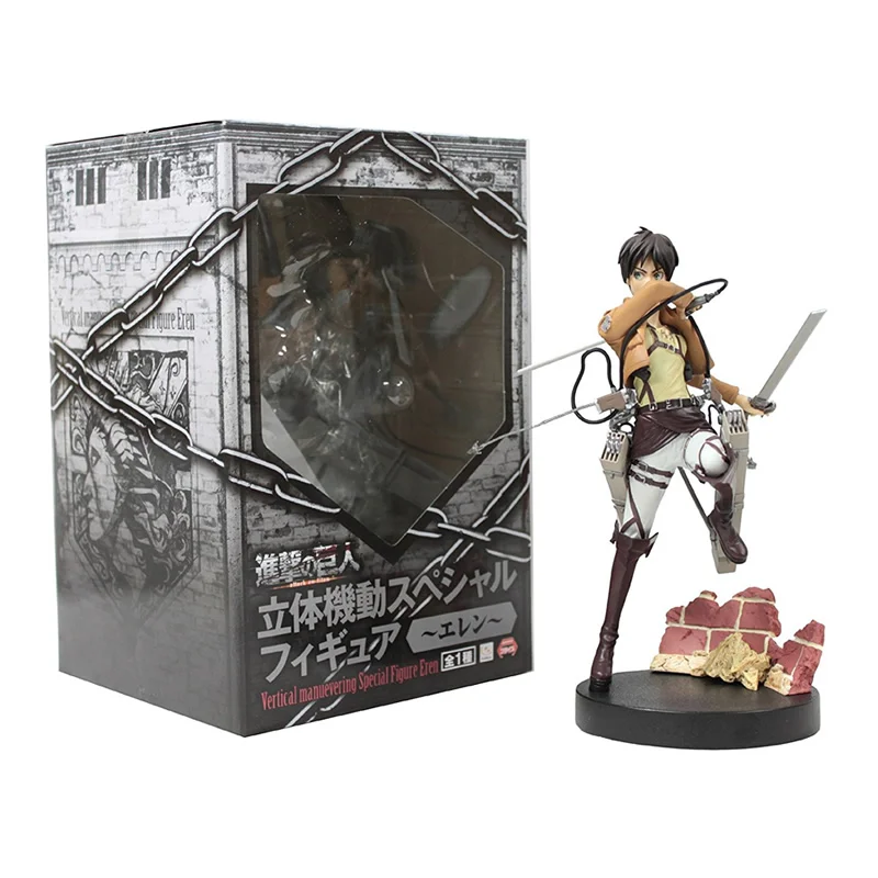 

Original Japan Anime Shingeki No Kyojin Attack on Titan 19cm Eren Yeager Sega PVC Action Figure Doll Toy for boys gift boxed