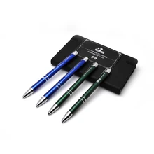 Дешевые продажи подарки 100 шт много металлические шариковые ручки логотип сделано бесплатно персонализированные подарки