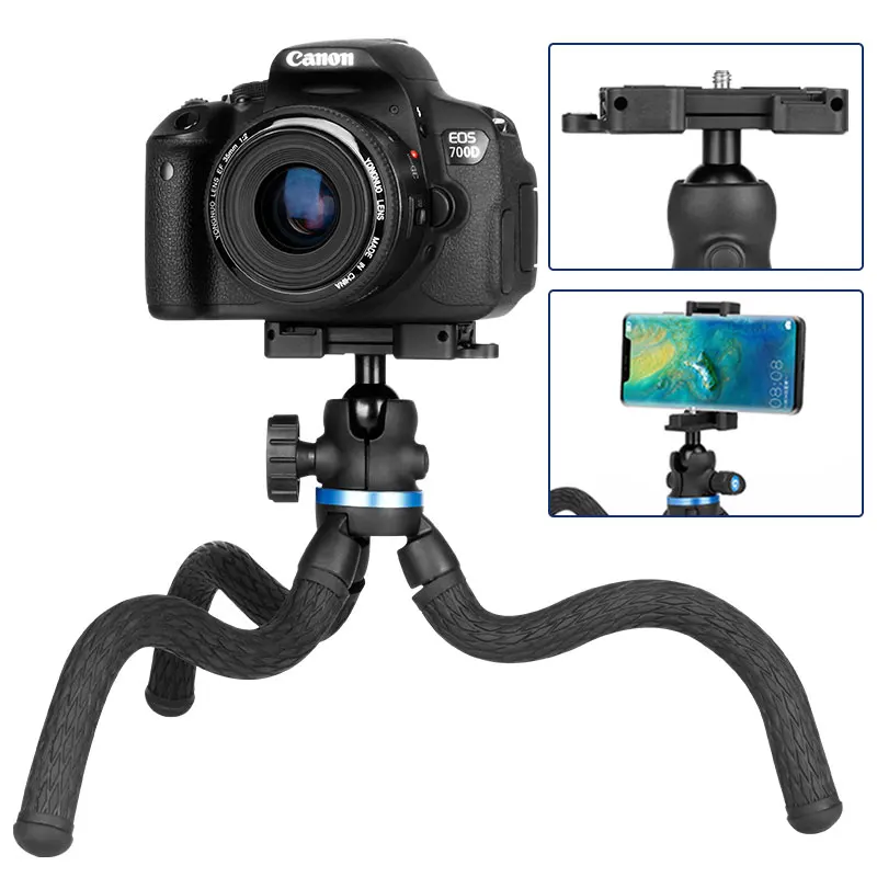 Ulanzi TT20S Максимальная нагрузка 2 кг гибкий DSLR штатив со складной шаровой головкой