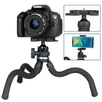 

Ulanzi TT20S Maxload 2KG Flexible DSLR Tripod with Foldable Ball Head Phone Mount Holder Mini Table Tripod for Nikon Canon