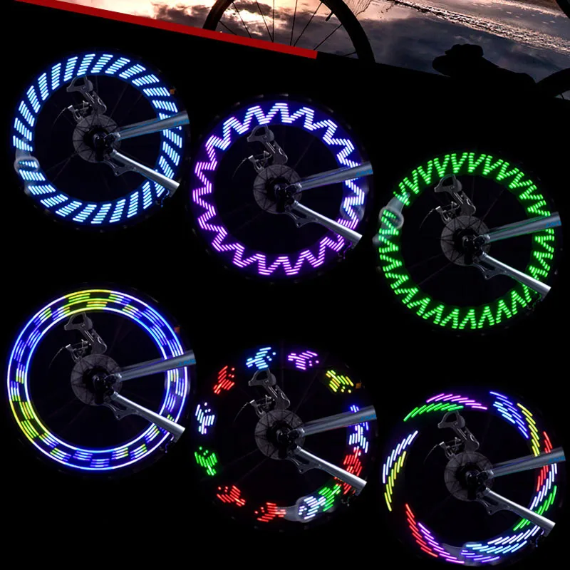 

LED Motorcycle Cycling Bike Bicycle Tire Wheel Valve Flashing Spoke Light single LED can flash 8 colors 7pcs colorful LEDs