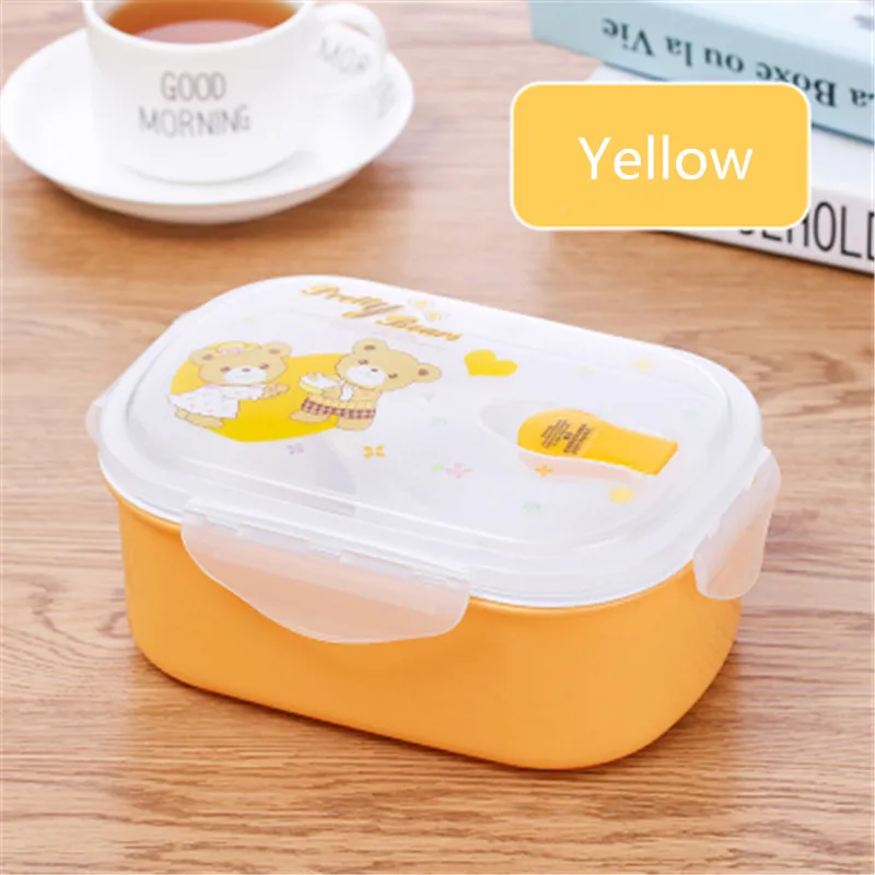 

Plastic Bento Box Double Layer Microwave Kid Lunch Box Food Container Picnic Travel Fruit Storage Box Set for Office Lunchbox