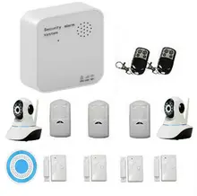 Wifi GSM GPRS Inicio Kits de Sistema de Alarma con Sensor de Puerta Ventana Detector Sirena Inalámbrica Cámara IP Inalámbrica IOS/Android Control de APP