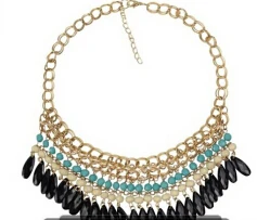 YAZILIND Золотой цветной бисер ожерелье с воротником N547|collar necklace|necklace necklacestatement necklace |