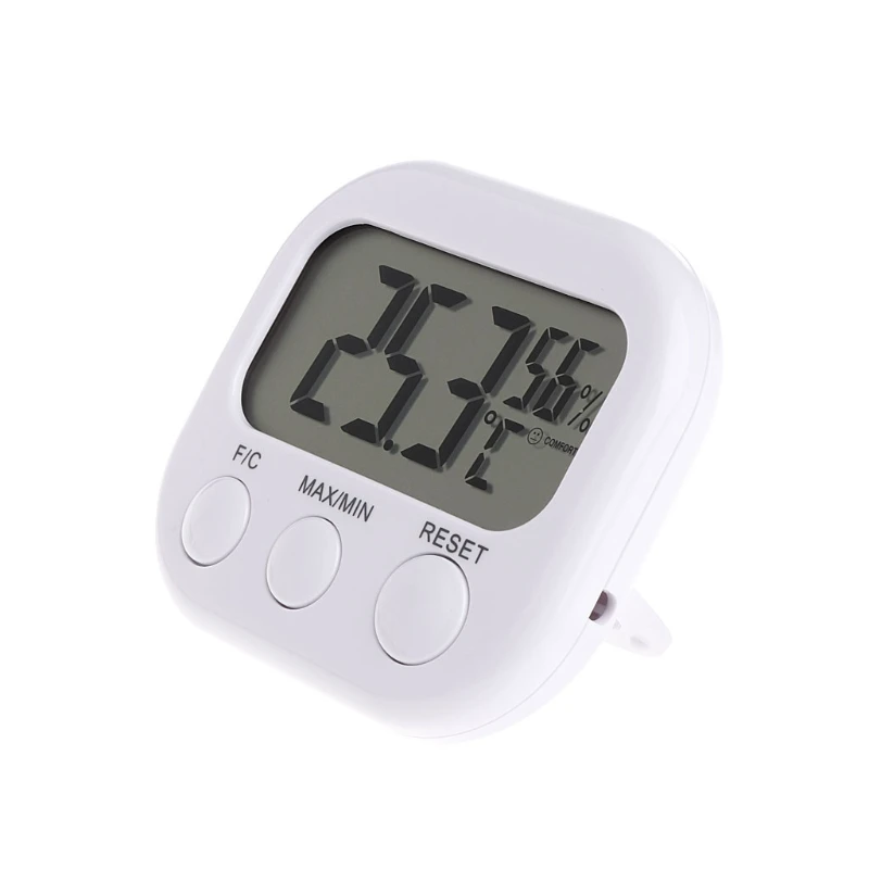

OOTDTY LCD Display Digital Indoor Hygrometer Temperature Humidity Meter Gauge Thermometer Barometer Weather Station