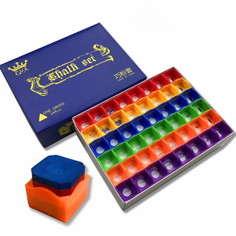 144 Pcs Plastic Billiard Chalk Holders Colorful Billiard Accessories 6