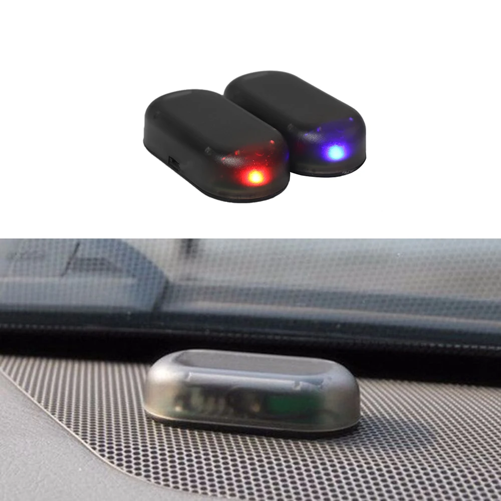 

1Pc Hot Practical Car Solar Power Dummy Alarm Warning Anti-Theft Caution Simulated Flash LED Light